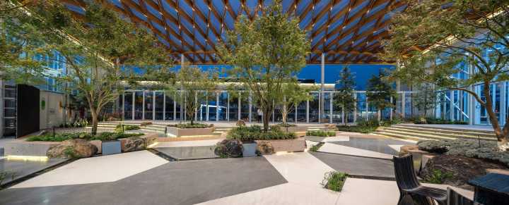 Artificial Intelligence B Hall interior courtyard by HOMEBLISS ...