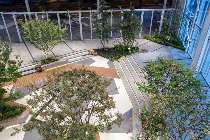 上海西岸-世界人工智能大会B馆内庭景观 Artificial Intelligence B Hall interior courtyard ...