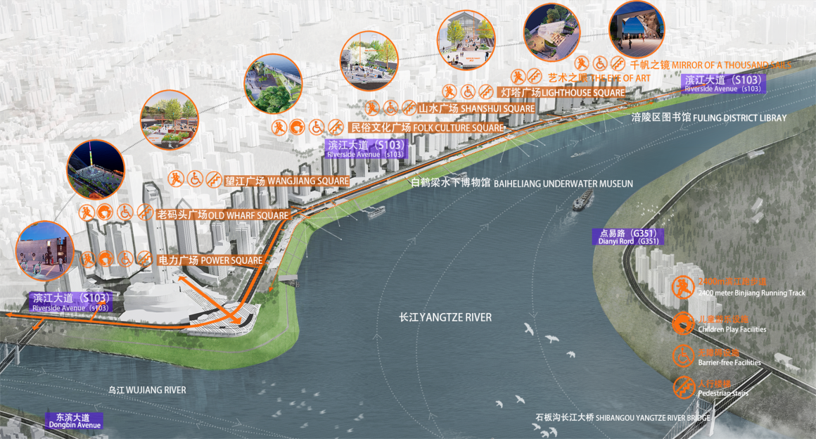 涪陵滨江带城市公共空间景观规划,重庆 / 象界设计机构 – mooool木藕设计网