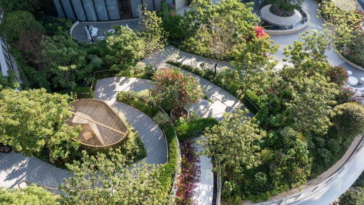 广州·鹏瑞1号景观花园营造,以植物链接空间 / 广亩景观 – mooool木藕设计网