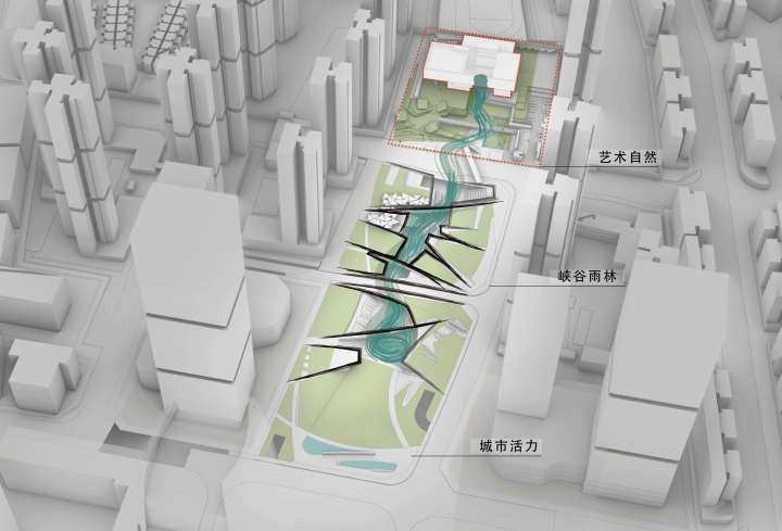 城市的风景,东莞华润旗峰润府城市展厅 / 承迹景观 – mooool木藕设计网